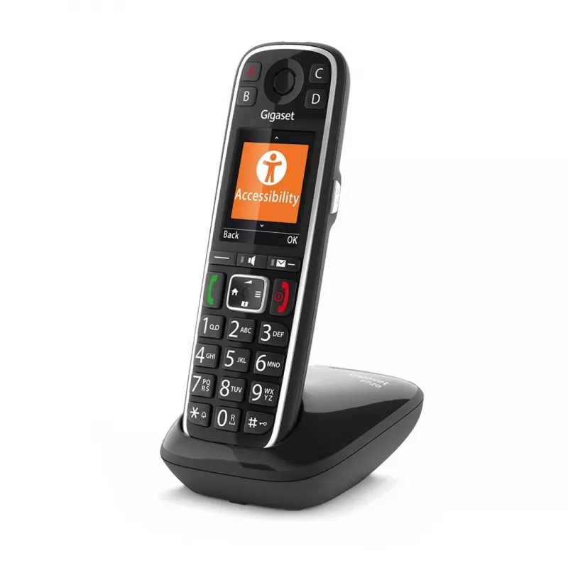 Telefone analógico/DECT Gigaset E720 com identificação de chamadas preto
