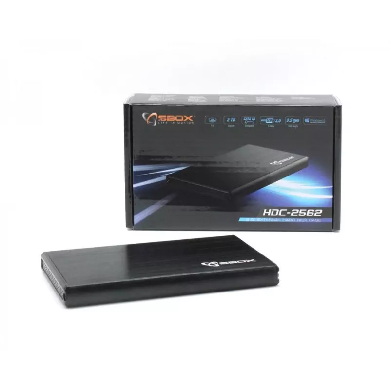 Caixa externa para HDD Sbox HDC-2562B 2,5 inch Blackberry preto