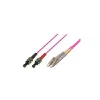 Cabo de rede de fibra ótica, 50/125 µm, fibra OM4, 2x ficha ST/ficha LC duplex, turquesa, 10,0 m (39885410)