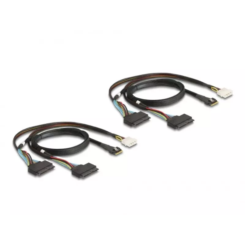 DeLOCK PCI Express 4.0 x16 placa para 4 x SFF-8639 NVMe - Bifurcation - fator de forma Low Profile