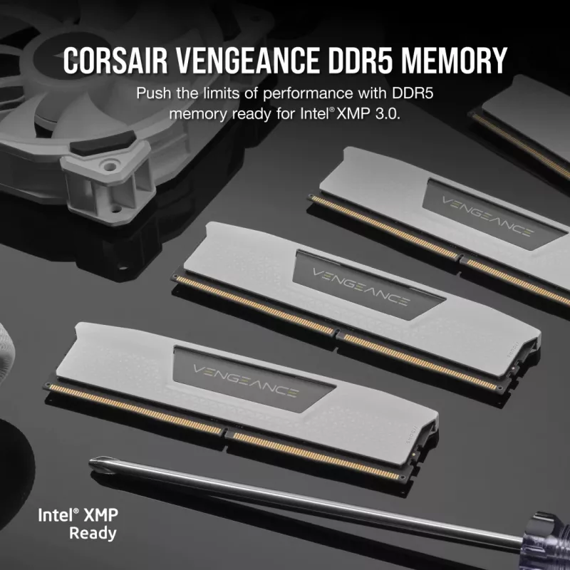 CORSAIR Vengeance DDR5 Kit 48 GB 2 x 24 GB DIMM 288-PIN 3000 MHz PC5-48000 CL30 1,4 V branco (CMK48GX