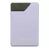Powerbank portátil Tellur TLL158441, 10000 mAh, cabos USB-C e Lightning integrados, violeta