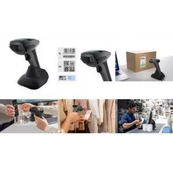 Leitor de códigos de barras portátil Safescan 350-BT — leitor sem fios 1D e 2D, Bluetooth