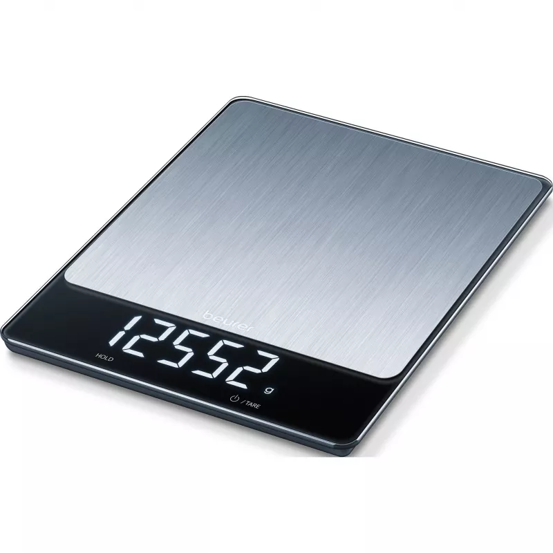 Balança de cozinha Beurer KS 34 XL aço inoxidável, capacidade 5 kg, precisão 1 g