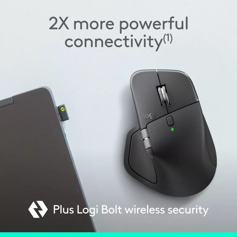 Logitech MX Master 4 for Business rato – sem fios + Bluetooth, 8000 DPI, grafite | Logitech