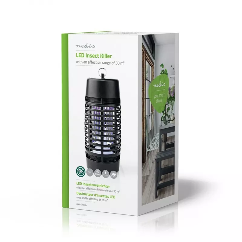 Nedis INKI112CBK4 exterminador/repelente de insetos adequado para interiores adequado para exteriores preto