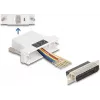 DeLOCK 67114 Kit de montagem de D-Sub 25 pinos macho para RJ45 fêmea, branco