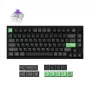 Teclado mecânico Keychron P1 H-M1Z 75% com fios e sem fios USB, RF, Bluetooth 5.2, retroiluminação RGB, preto, bateria até 100 h, USB-C