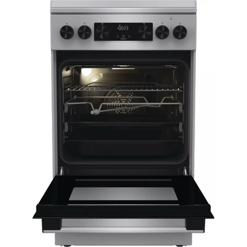 Gorenje GKS5C71XF fogão independente com forno prateado