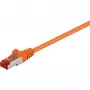 Cabo de rede Wentronic Goobay CAT 6, S/FTP (PiMF), laranja, 5 m - LSZH sem halogéneos, cobre (93475)