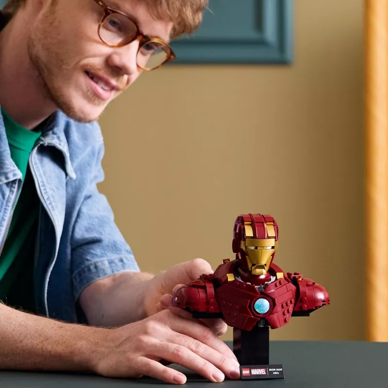 LEGO Conjunto de construção Marvel Super Heroes Iron Man MK4 Modelo 3D, 436 peças, inclui 1 minifigura, para 18+