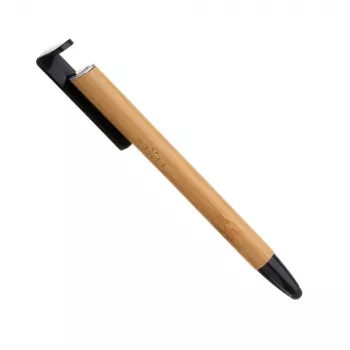 Esferográfica com stylus e suporte FIXED FIXPEN-BA Bamboo — caneta 3 em 1, stylus para ecrã tátil e suporte de mesa integrado
