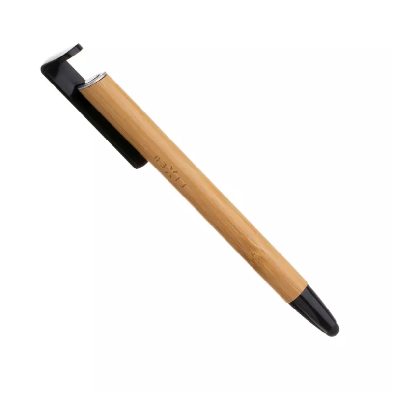Esferográfica com stylus e suporte FIXED FIXPEN-BA Bamboo — caneta 3 em 1, stylus para ecrã tátil e suporte de mesa integrado