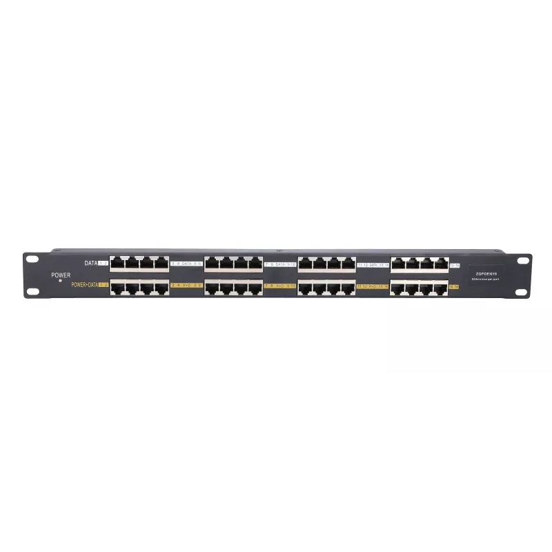 Injetor PoE Extralink 16 portas 16x 100Mb/s RJ45, Rackmount