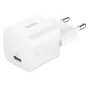 Carregador Belkin BoostCharge 25W USB-C PD (AC interior) branco — para consolas de jogos portáteis, smartphones, tablets