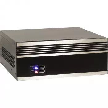 Caixa de PC INTER-TECH S21 preta/prateada, suporte ATX para 6 ventoinhas