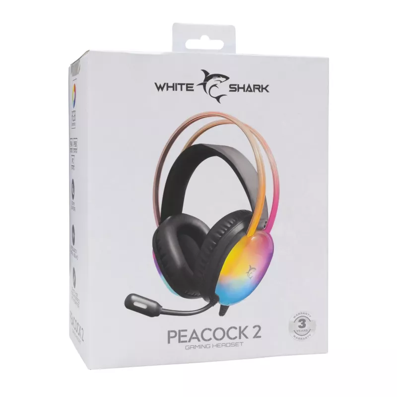 Auscultadores White Shark GH-2444 Peacock-2 preto