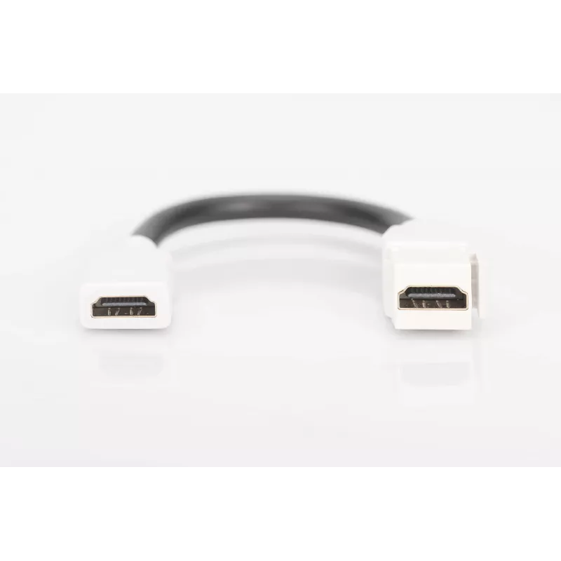 Módulo Keystone HDMI 2.0 Digitus com cabo de 12 cm (conector fêmea/conector fêmea)
