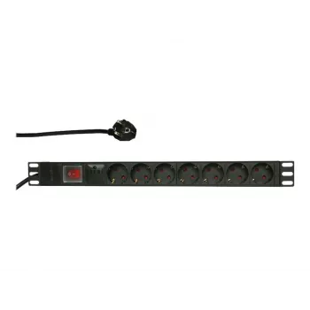 Proteção contra sobretensão LogiLink PDU7C01 preto 7 saídas AC 230 V 2 m