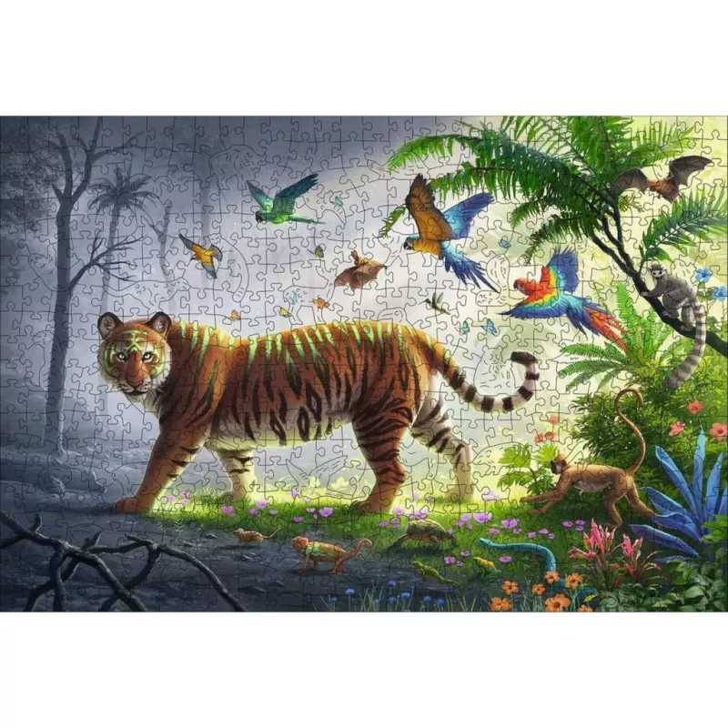 Puzzle de madeira Tigre na selva (505 peças)