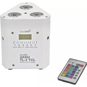 Luz de treliça a bateria EUROLITE AKKU TL-3 TCL QuickDMX ws – dispositivo de iluminação portátil sem fios