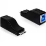 Adaptador de cabo micro USB-B macho USB-B fêmea Preto DeLOCK 65216