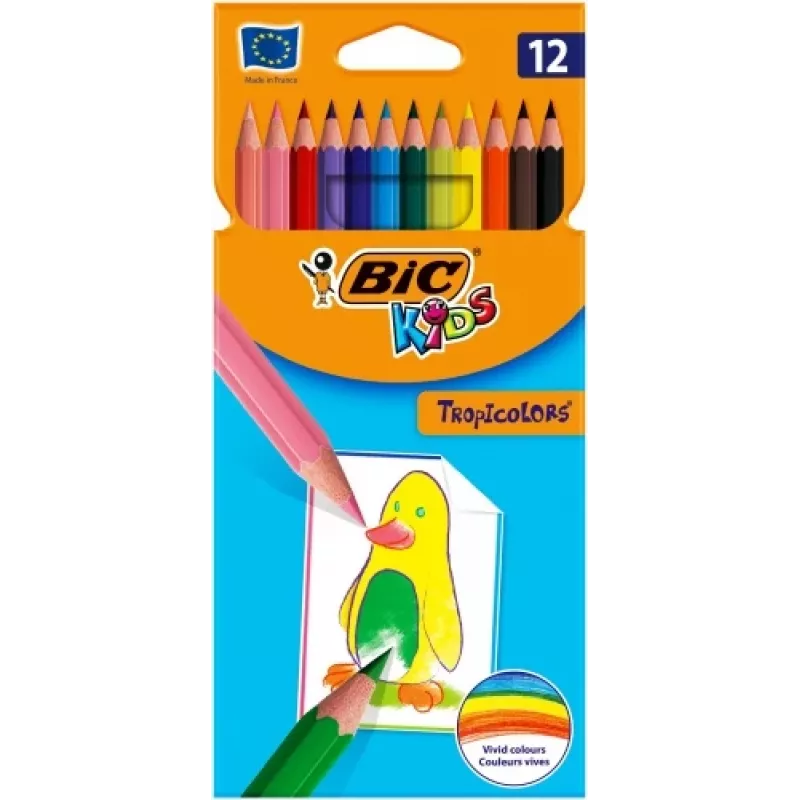 Lápis de cor BIC TROPICOLORS 12 cores 022503