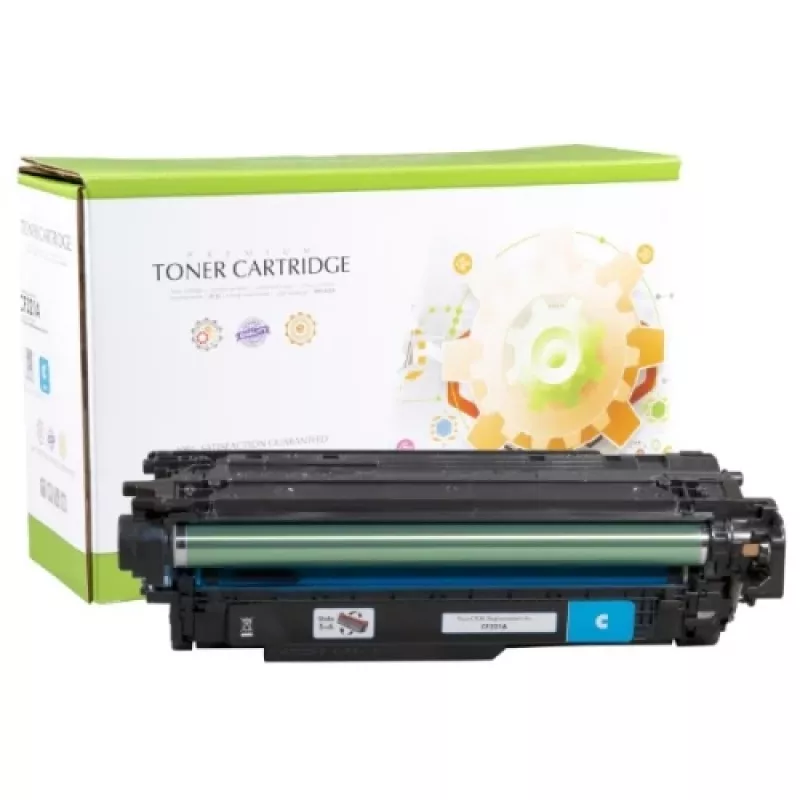 Toner compatível Static Control HP 653A (CF321A), ciano