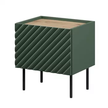 Conjunto de mesas de cabeceira cama meble ONDA 2 unid. 50×40×H54 cm, verde, MDF/aglomerado, moldura 16 mm