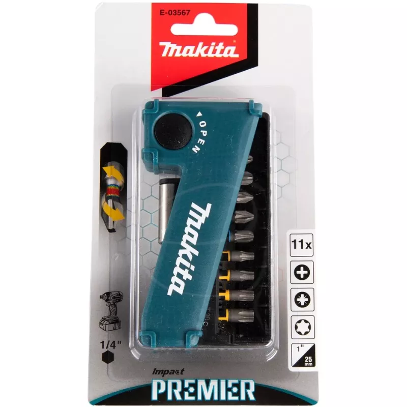 Makita E-03567 Bits de aparafusar 11 peças
