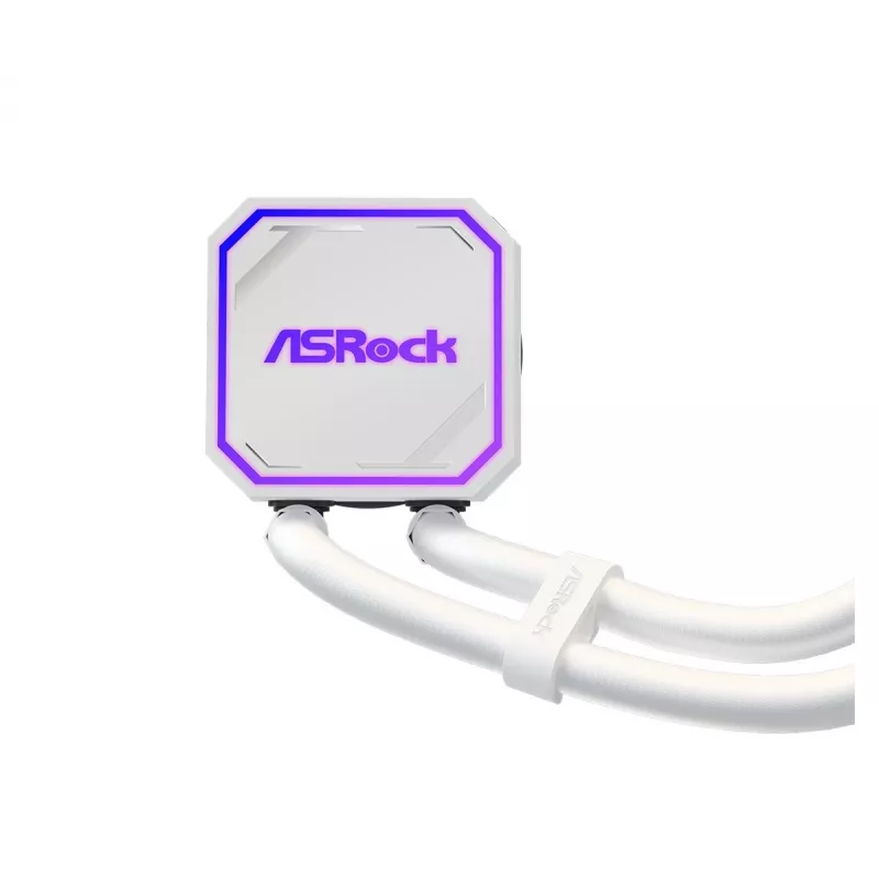 Refrigerador de CPU ASROCK Pro 360 ARGB White – refrigerador líquido AIO de 360mm, iluminação ARGB, acabamento branco
