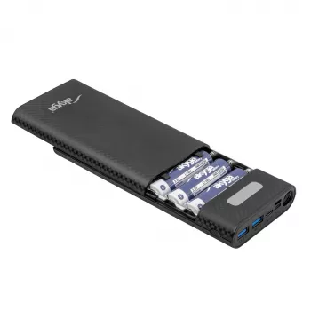 Caixa para powerbank Akyga AK-BC-04 20000 mAh, 8x 18650, 18W PD QC4+, USB-C, 2x USB-A, Lightning