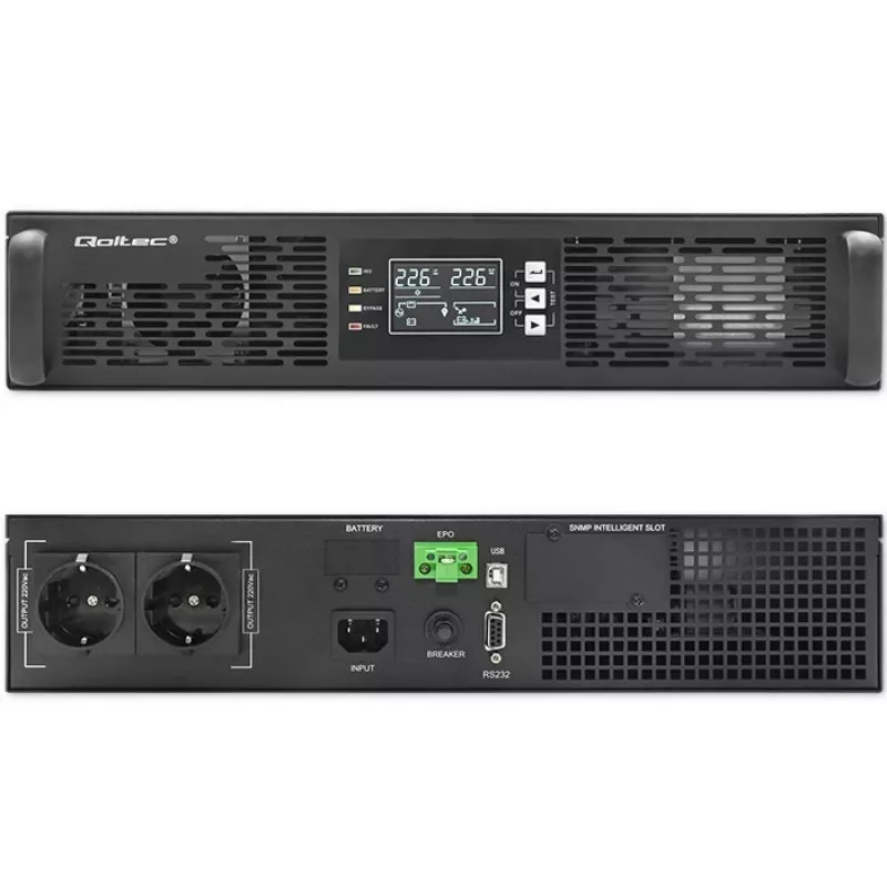 UPS Qoltec 52285 (fonte de alimentação ininterrupta) dupla conversão (online) 1 kVA 1000 W 2 saídas AC