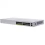 Cisco Business 110 Series 110-24PP - Switch - não gerido - 12 x 10/100/1000 (PoE) + 12 x 10/100/1000 + 2 x Combo Gigabit-SFP - Desktop, montagem em rack, montagem na parede - PoE (100