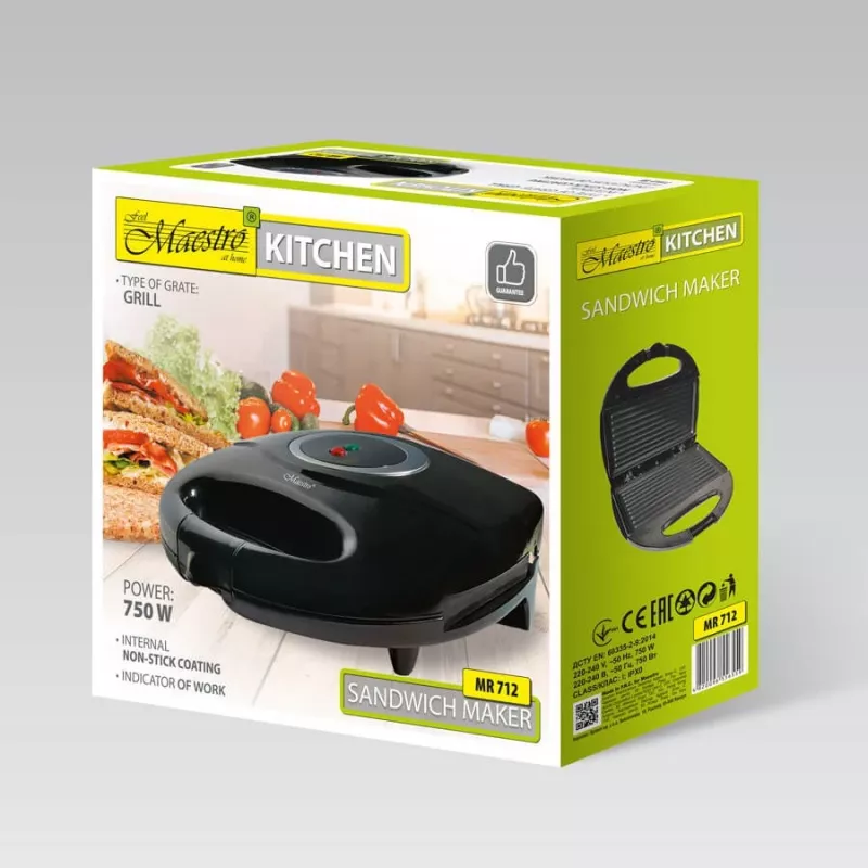 Torradeira Maestro MR-712 2 fatias, 7 níveis de tostagem, 750 W, preta