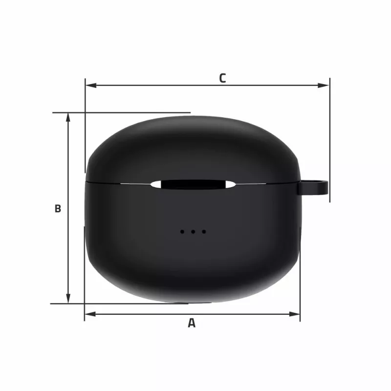 Capa de silicone Manta RYTMO para auriculares TWS, preto (MTWS008ETUI)