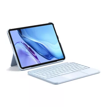 Teclado Inateck KB04122 QWERTZ Bluetooth com touchpad, bateria integrada de 500 mAh, azul