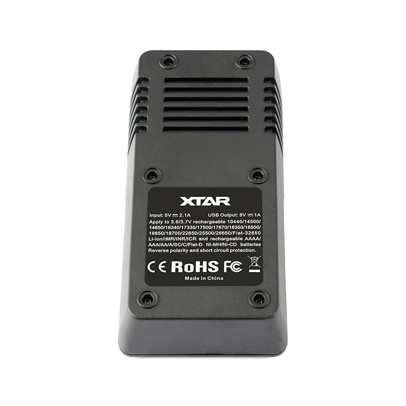 Carregador USB de pilhas domésticas XTAR VC2