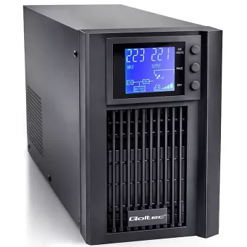 UPS QOLTEC onda sinusoidal pura 1kVA 800W com AVR e ecrã LCD