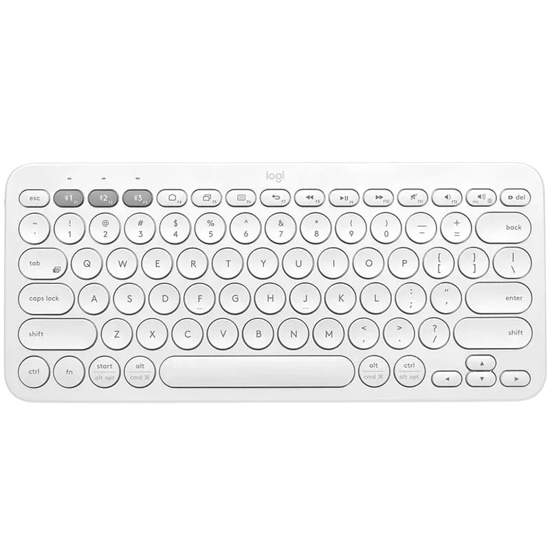 Logitech Multi-Device K380 - Teclado - Sem fios - Bluetooth 3.0 - Alemão - Branco sujo