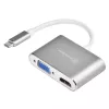 Adaptador de vídeo externo SILVERSTONE EP16 USB-C 3.1 com saídas HDMI e VGA