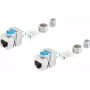 Conector fêmea Keystone ShiverPeaks BS08-45005-2 Cat 8.1 metálico, módulo RJ45 blindado