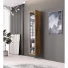 Vitrina Cama Meble VIGO 180 — vitrina de vidro para montagem na parede, 1800×400×300 mm, carvalho Wotan