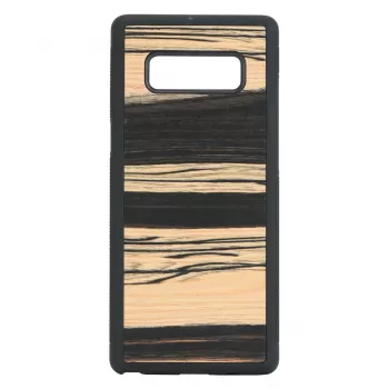 Capa para smartphone man and wood para Samsung Galaxy Note 8 — ébano branco acabamento preto