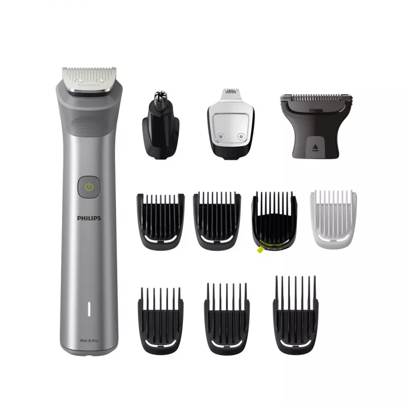 Aparador multiusos Philips MG5940/15 Série 5000, aço inoxidável, 0,5 mm, 1,6 cm, 1 mm, barba, orelhas, nariz, bateria