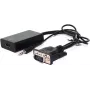 VALUE - Adaptador HDMI - HDMI / VGA / Áudio - HDMI (W) para HD-15, minijack estéreo (M) - 15 cm - preto (12.99.3117)