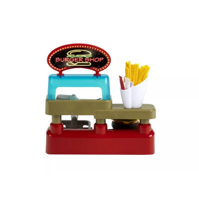 Conjunto Play Burger Shop KLEIN 7336 — brinquedo de faz de conta compacto e fácil de limpar para crianças