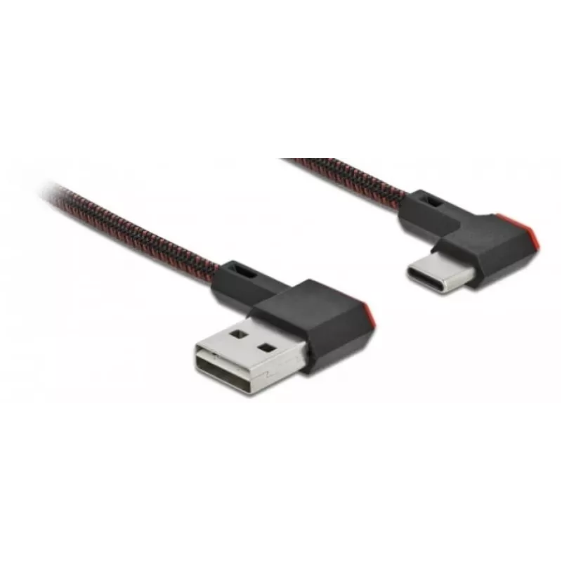 Cabo USB DeLOCK EASY-USB 2.0 ficha Type-A para ficha Type-C 0,5 m preto