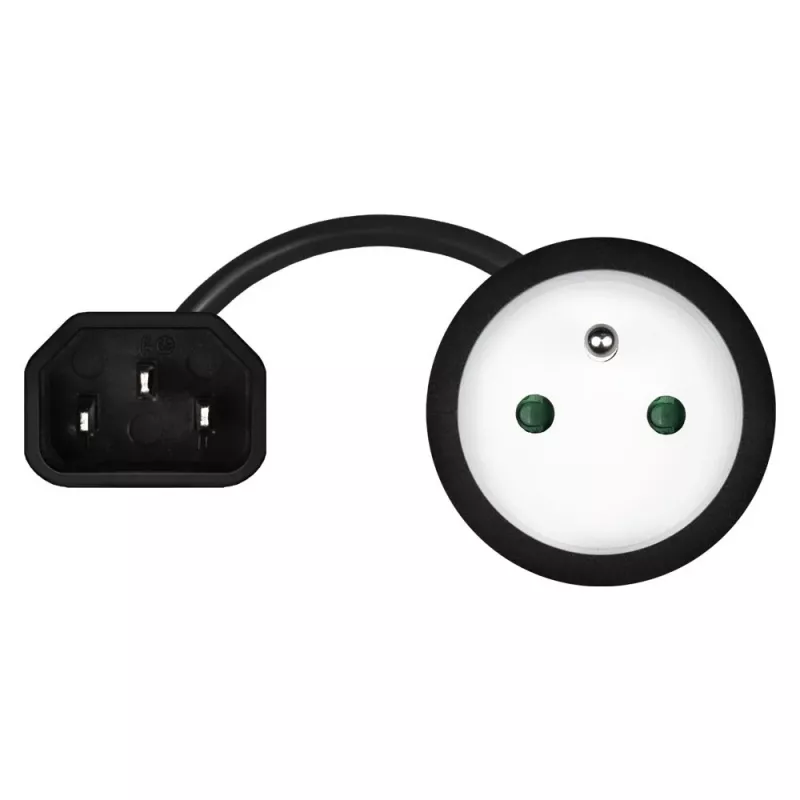 Savio CL-180 Cabo adaptador de alimentação IEC C14 para CEE 7/5, 15 cm