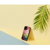 Capa de proteção iKins para Apple iPhone 12 mini – design flores aquáticas, preto
